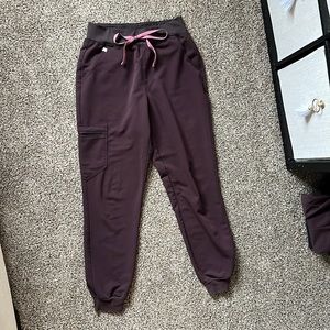 Figs high waisted zamora joggers espresso
